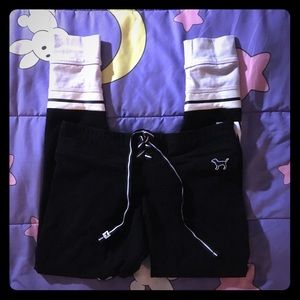 VS Pink lavender color block campus leggings